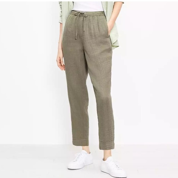 Lou & Grey Triple Cloth Pants in Olive Grove - Picture 3 of 3